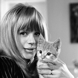 Marianne Faithfull in her London flat, 1965 by John Hoppy Hopkins