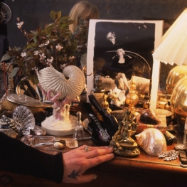 Marianne Faithfull at her dressing table by Mark Arbeit 1995