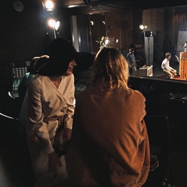 Marianne Faithfull and Anita Pallenberg filming Sympathy Fo The Devil